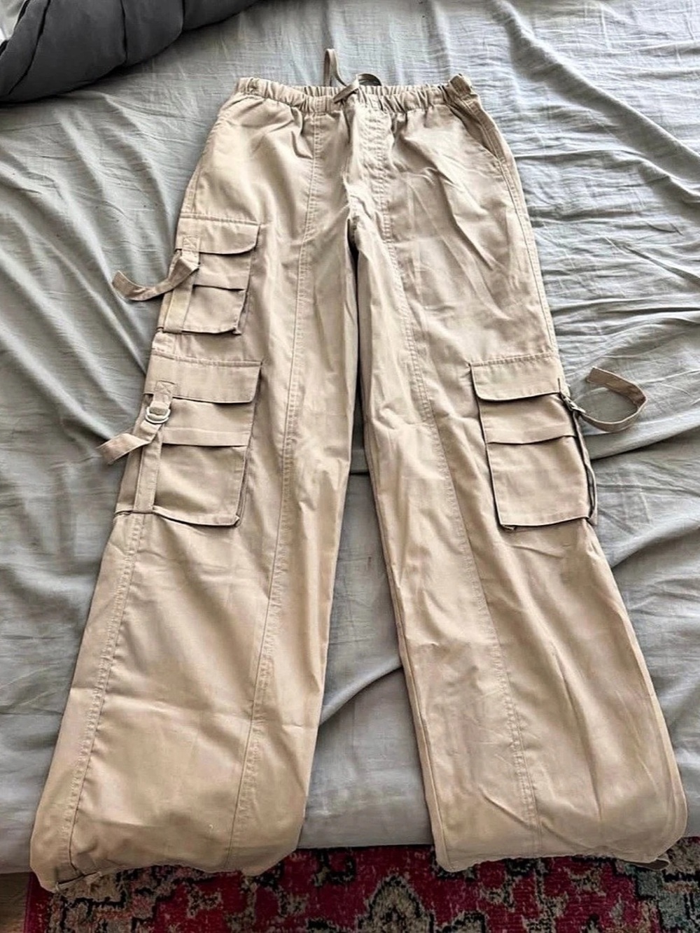 Women's Beige Cargo Pants